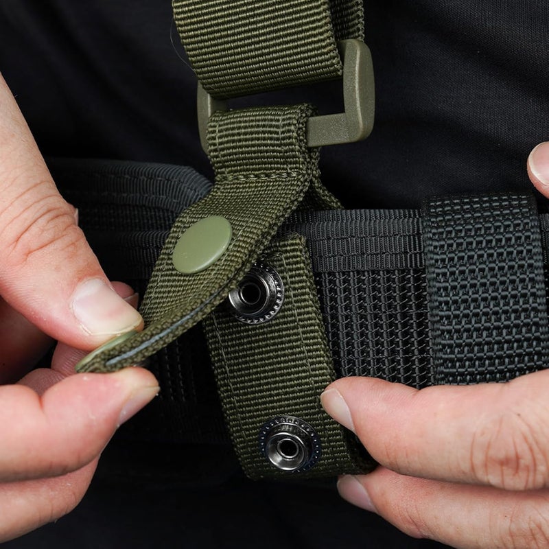 KUNN Tactical Duty Belt Suspenders 1.5 Inch Police Harness for Men,Adjustable,Army Green - Image 5